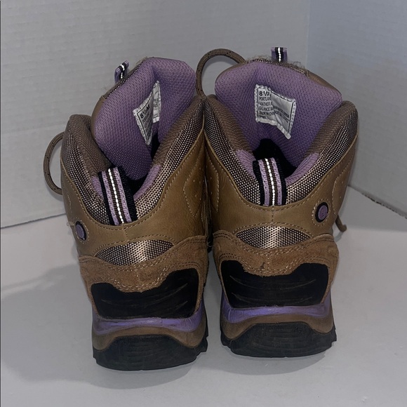 Coleman Brown Lace-Up Women's Hiking Boots with Purple Details - Picture 5 of 8